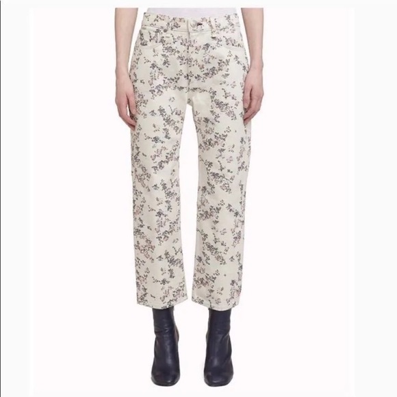 NWT Rag & Bone Micro Floral Boy High Waist Cropped Jeans sz 28 - Picture 8 of 9